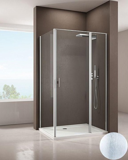 Allen Brau Душевой уголок Priority 100x90 3.31005.BA/3.31017.BA серебро браш – фото, картинка, фотография-1